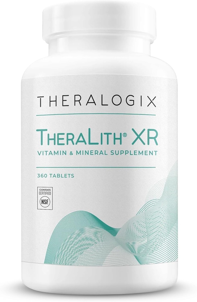 Theralogix TheraLith XR-vitamiini- ja mineraalilisä - tukee tervettä virtsakemiaa ja kalsiumoksilaattitasoja magnesiumilla, B6-vitamiinilla ja kaliumilla* - NSF Certified - 360 tablettia