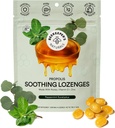Mehiläishoitajan Naturals Rauhoittavat Mint Eucalyptus Cough Drops, Immuuni tuki D-vitamiini, Sinkki ja Propolis, Jäähdytys & Kurkku rauhoittaa Lozenges, 14 Ct