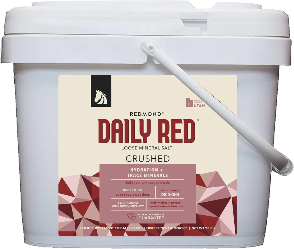 REDMOND Rock murskattu Loose Mineral Salt Elektrolyytti täydentää hevosille (25 LBS)