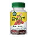 Megafood Iron Energy Gummies, Järntillskott för kvinnor, män, tonåringar och barn med vitamin B12 & B6, vitaminer, från The Makers of Blood Builder Supplement, Strawberry Flavor, 60 Count