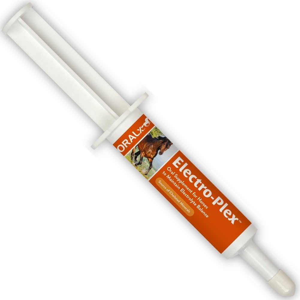 Daoneg Electro-Plex Electrolyte Paste hevosille. Replenishes Elektrolyytit ja ravintoaineet. Edistää vedenkulutusta. 1,2 Oz.