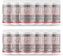 Sport Collagen Powder, 12.42 oz, Pack of 12 - Grass Fed Bovine & Wild Fish Hydrolyzed Typ I, II, III Multi Collagen Peptides, Unflavored Protein Powder med elektrolyter
