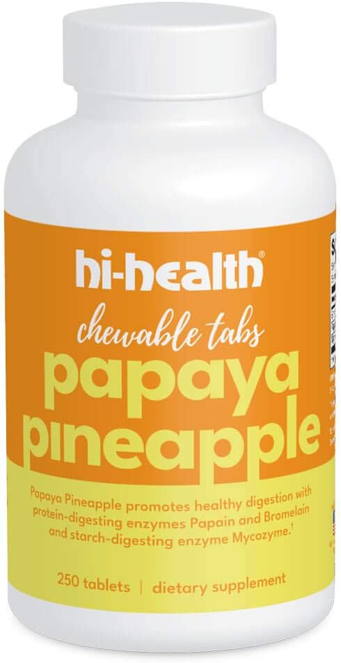 Hi-Health Papaya Ananas purutabletti (250 tablettia)