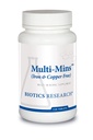 Biotics Research Multi Mins Iron och Copper Free Multi Mineral Complex, Balanced Source of Mineral Chelates och Whole Food, Phytochemically Bound Trace Minerals, Easily Absorbed. 120 flikar