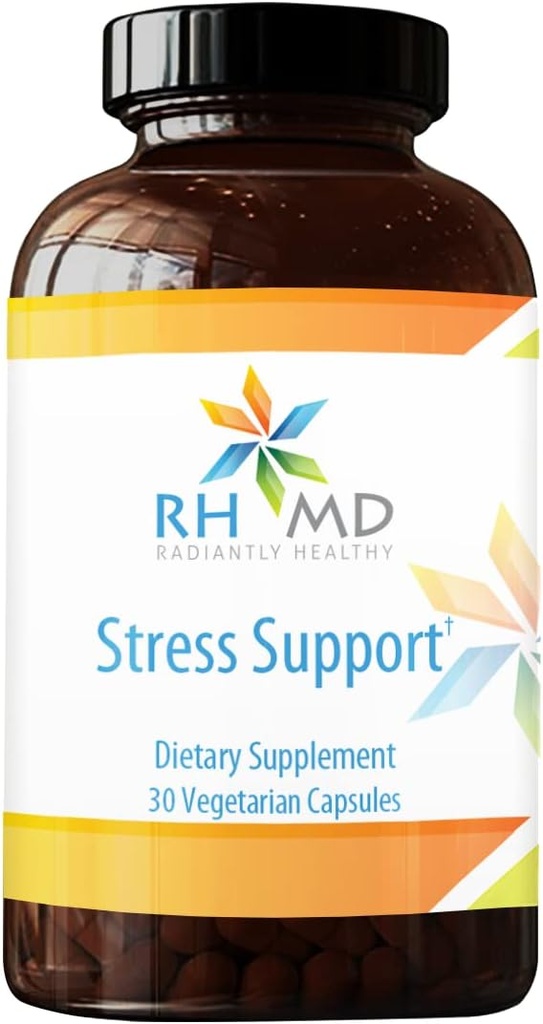 RHMD Stressi Support - Triple Ashwagandha Root & Leaf Extract Adaptogenic Supplement - ei-GMO (30 kapselia)