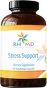 RHMD Stress Support - Triple Ashwagandha Root & Leaf Extract Adaptogenic Supplement - Non-GMO (30 kapslar)