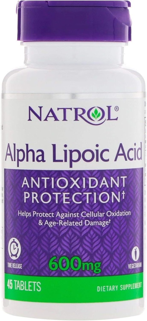 Natrol Alpha Lipoic Acid Time Release - 600 mg - 45 tabletter