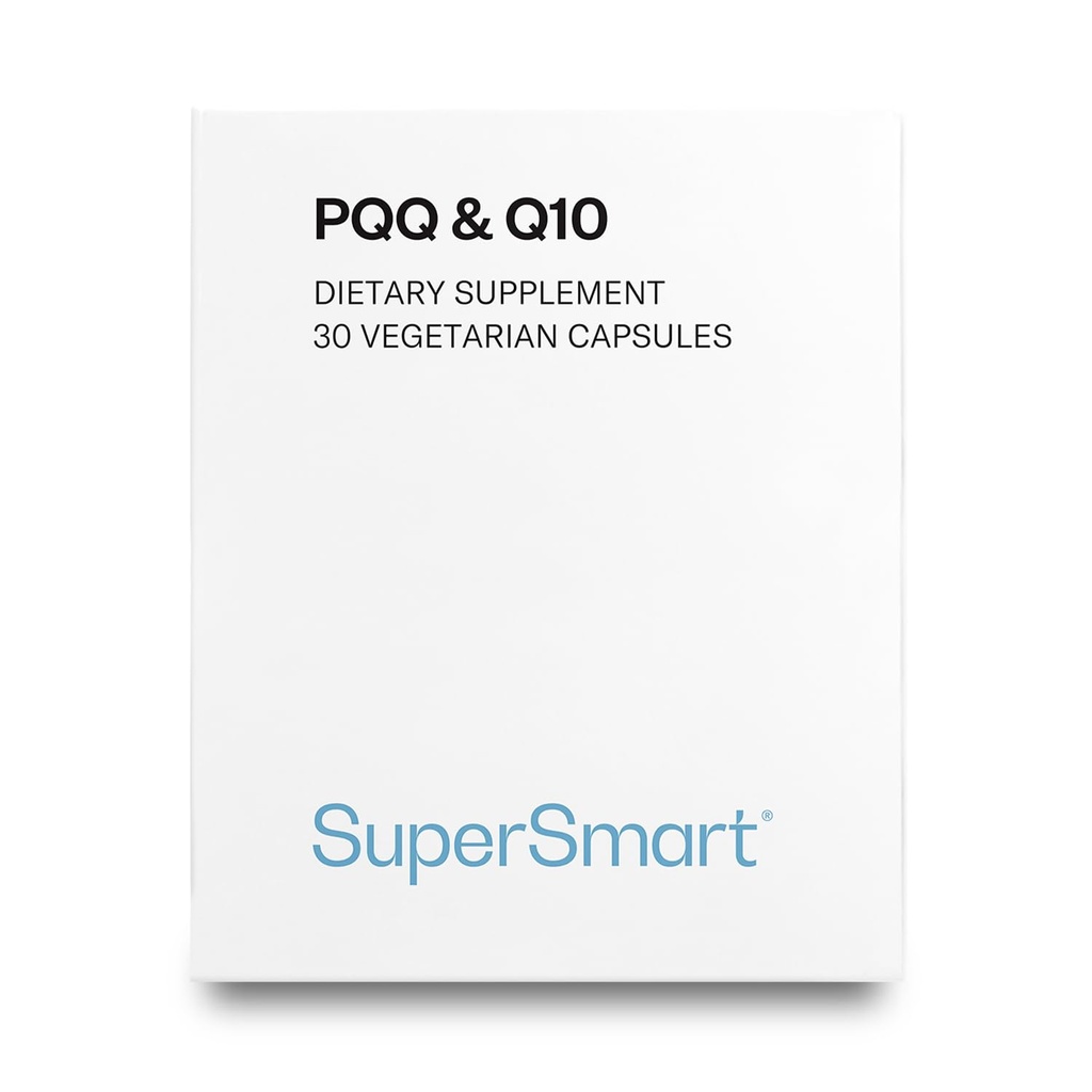 Supersmart - PQQ & Q10 (CoQ10) - Kraftfull antioxidant som används för att skydda Mitochondria upp till 20% för åldrande celler | Non-GMO & Gluten Free - 30 Vegetariska kapslar