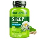 NATURALO Sleep Aid - kanssa melatoniini, magnesium, GABA, Valerian Root, Lemon Balm, kamomilla kasviperäisiä uutteet - kasviperäistä unilääkettä - 60 vegan kapselia