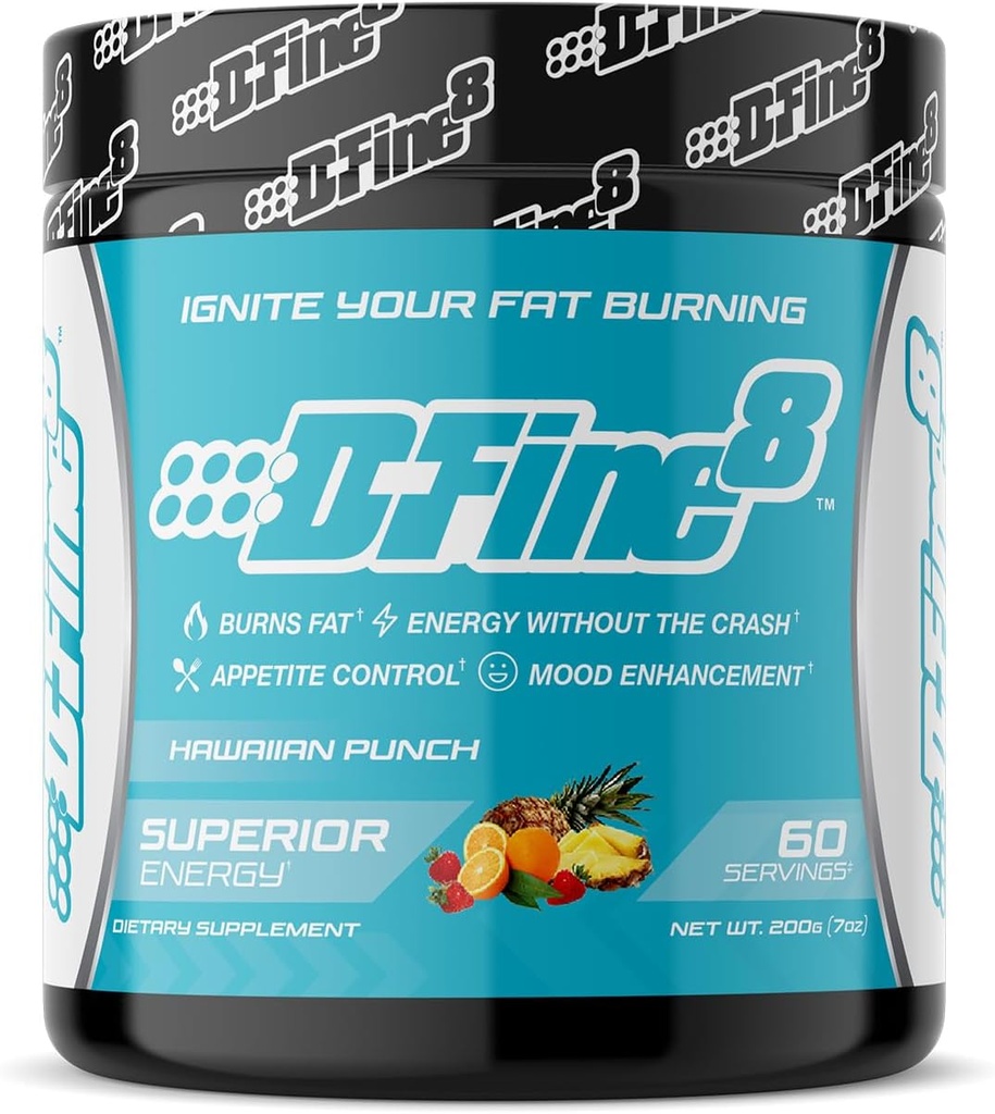 Thermogenic Pre-Workout Energy Powder & Shredding Supplement, Boost Energy Mood & Focus, Sugar Free, Sisältää Senactiv, Endurance, 300mg kofeiini, N-asetyyli-L-tyrosiini (Havaijilainen nippu)