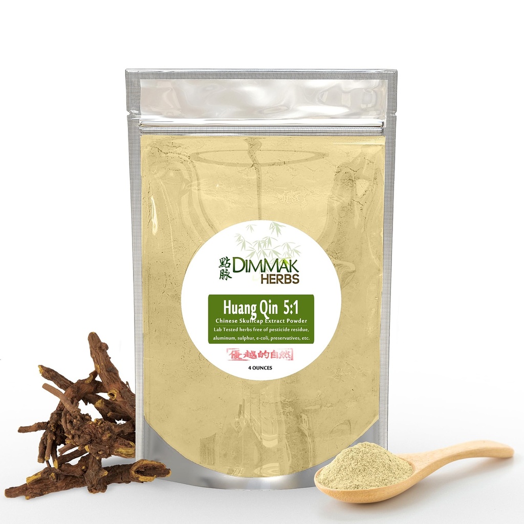 Dimmak Yrtit Organic Scutellaria Baicalensis Chinese Skullcap Root (Huang Qin) 5:1 Extract Powder 