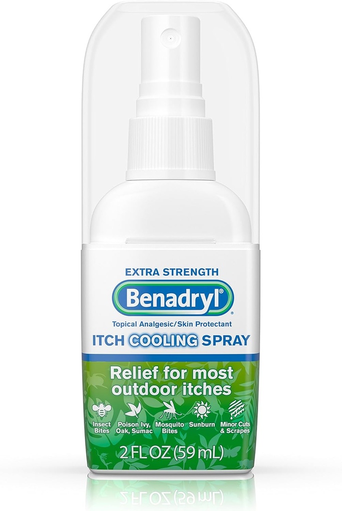 Benadryl Itch Relief Spray Extra Strength 2 oz (Pakki 2)