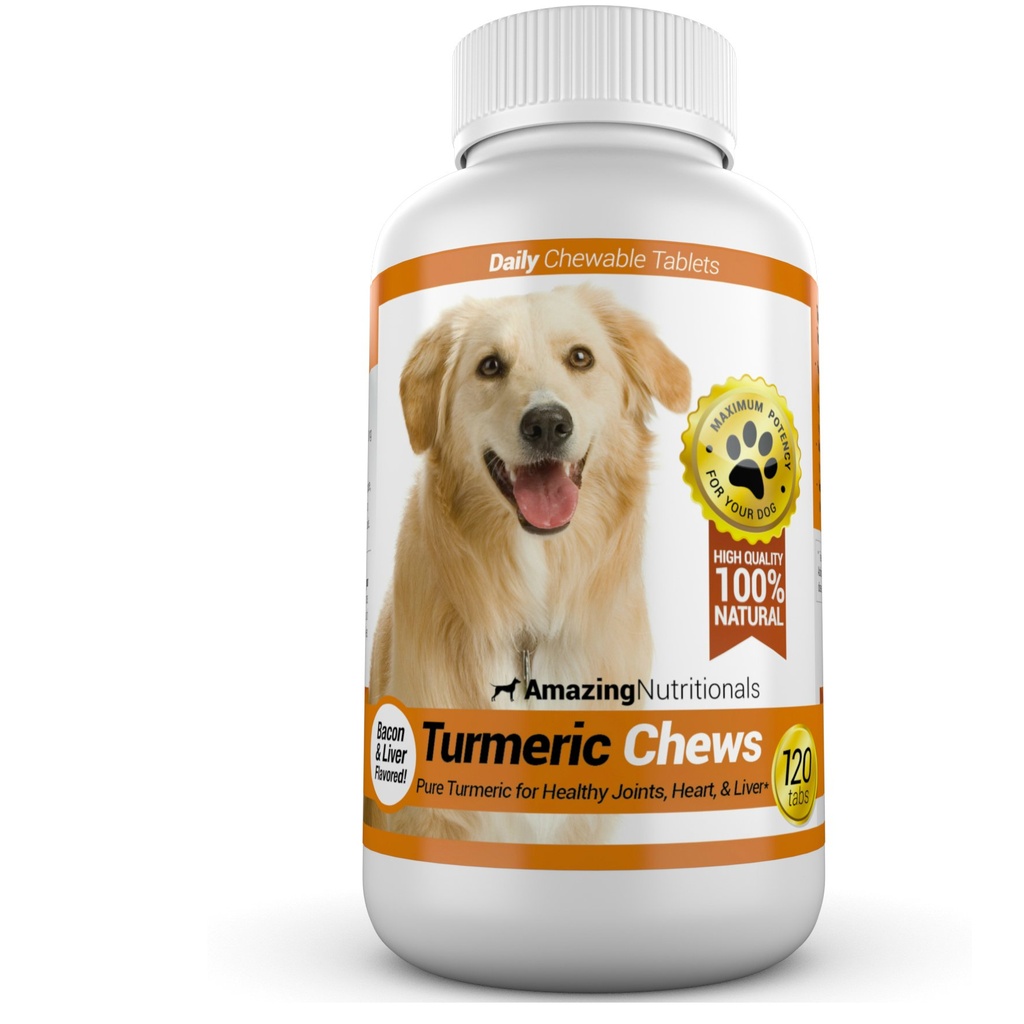 Hämmästyttävä Turmeric koirille Curcumin Pet antioksidantti, eliminoi nivelkiputulehdus, 120 purukumi