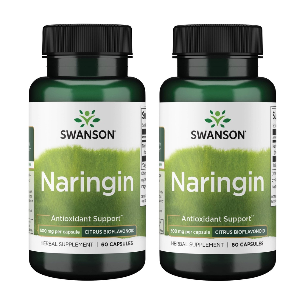Swanson Naringin 500 Milligrammaa 60 kapselia (2 pakkaus)