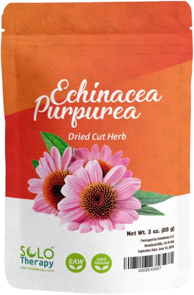 Echinacea Purpurea Herb 3 oz, Echinacea Purpurea Yrttitee, kuivattu Leikko Herb, Resealable Bag, Premium Quality, 100% Natural
