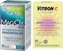 Vitron-C High Potency Iron Supplement, Immunt Support 60ct ja Mag-Ox 400 Magnesium Mineral Supplement 60ct