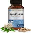 Deep Dreams ~ Natural Herbal Sleep Supplement Edistää syvää, rauhallista unta, epätavallista muodostumista melatoniinin, L-Tryptofaanin, Valerian, GABAn, kamomillan, & Passionflower (60 kapselia)