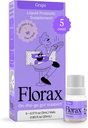 Florax - Liquid Probiootti - On-The-go Gut tuki naisille, miehet ja lapset - Vegaani, Gluteeniton, Laktoositon, soijaton ja säilöntäaineeton - Viinirypäleen maku - 5 injektiopulloa