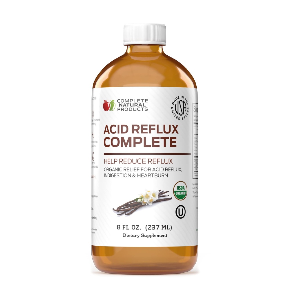 Acid Reflux Complete 8oz - Natural Organic Liquid Heartburn, GERD och Amish Reflux Relief Remedy & Medicine