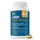Tohtori Tobias Liver 21 Day Cleanse, Herbal Liver Detox Cleanse Milk Thistle, Voikukan juuri- ja artisokkauute, tukee maksan terveyttä ja ruokahalua, 63 kasvissyöjä Kapselit