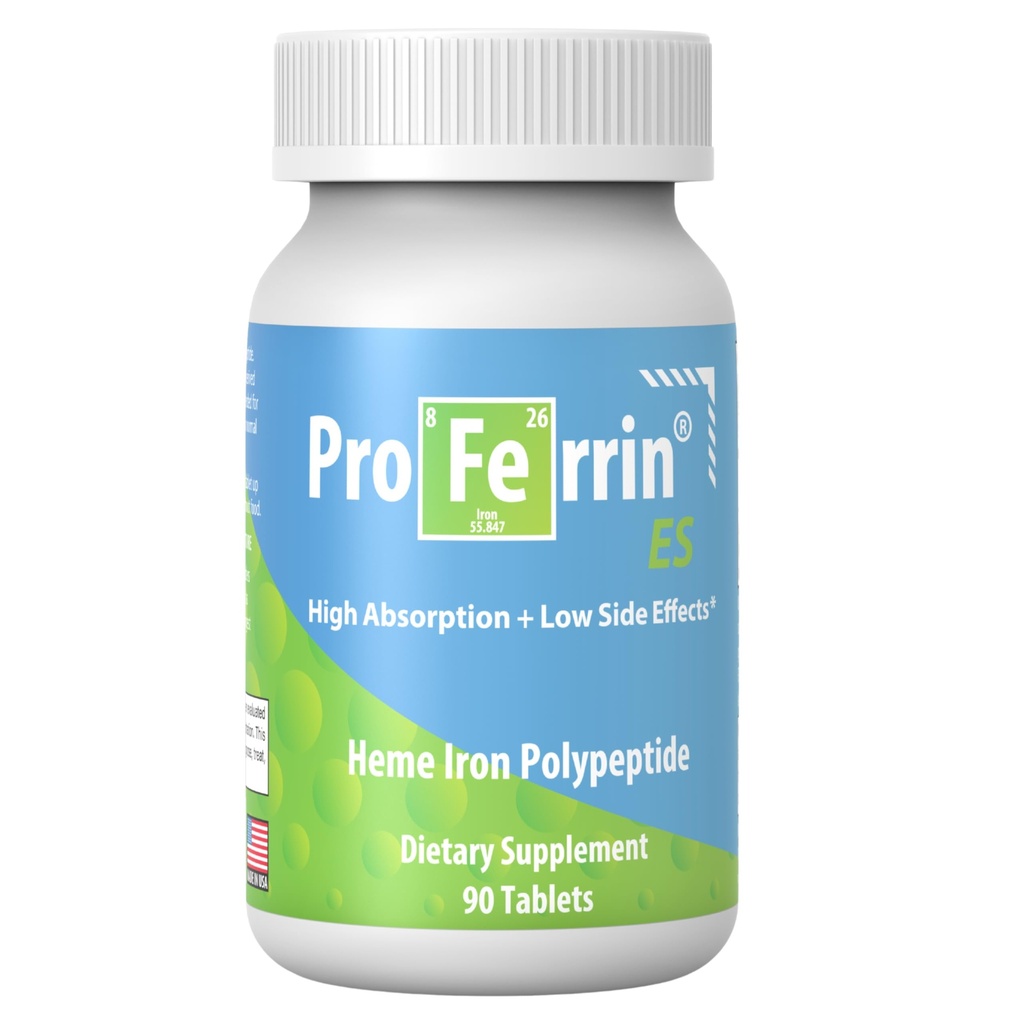 Proferriini ES- 10, 5 mg korkeaa Absorbing Heme Iron Polypeptide. Valmistettu Yhdysvalloissa. 90 tablettia. Varokaa Gutia. Eivät vaikuta kahviin, kalsiumiin tai PPI:hen.