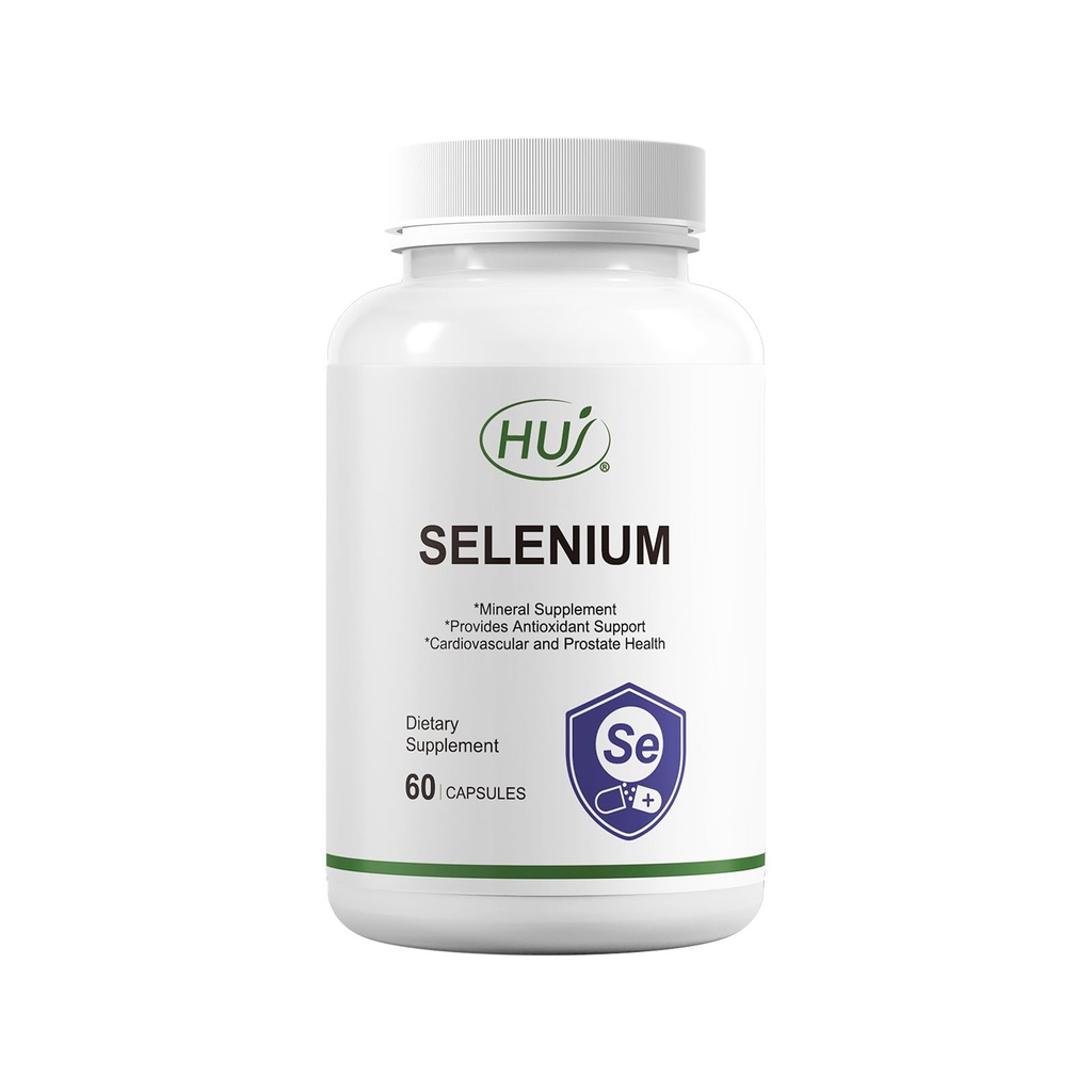 HUJ Selenium Supplement, 60 kapselia, antioksidanttituki, Mineraalilisä