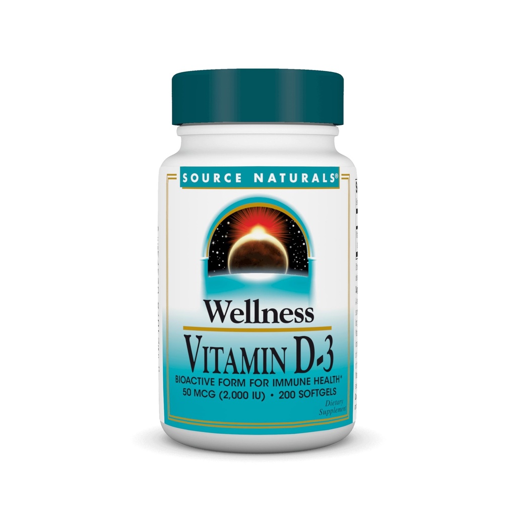 Lähde Naturals Wellness D-3 2000 iu Bioactive Form for Immune Health* - 200 Softgels