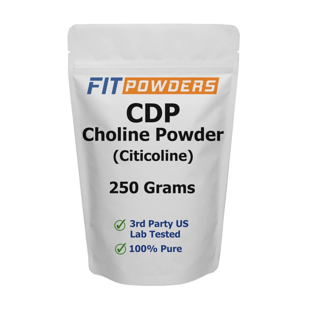 Citicoline Powder, CDP Koliini Powder Pure kanssa Scoop, ei-GMO, Kognitiivinen täydentää muistia ja oppimista (250 Gram)