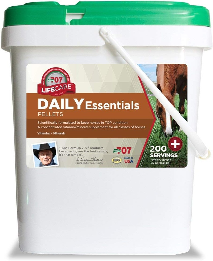 Formula 707 Daily Essentials Equine Supplement, 25lb Bucket 