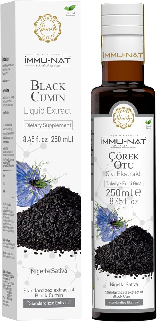 Black Cumin Seed Liquid Supplement - 8.5oz - Potent Immuuni Booster, Pure & Nutrient- Rich, Vegan & Gluteeniton