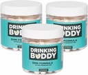 Juotava Buddy (3 pakkaus, juomisen jälkeinen apu DHM, Piikkipää, L-Cystine ja L-Theanine, Milk Thistle, B-Vitamins, Inkivääri