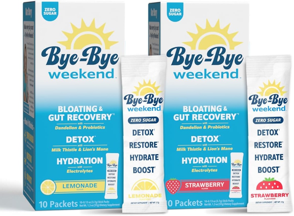 Detox Drink Mix w/Electrolytes - Bloating, Recovery, Väsymys, Aivosumu - Probiootit, Lion