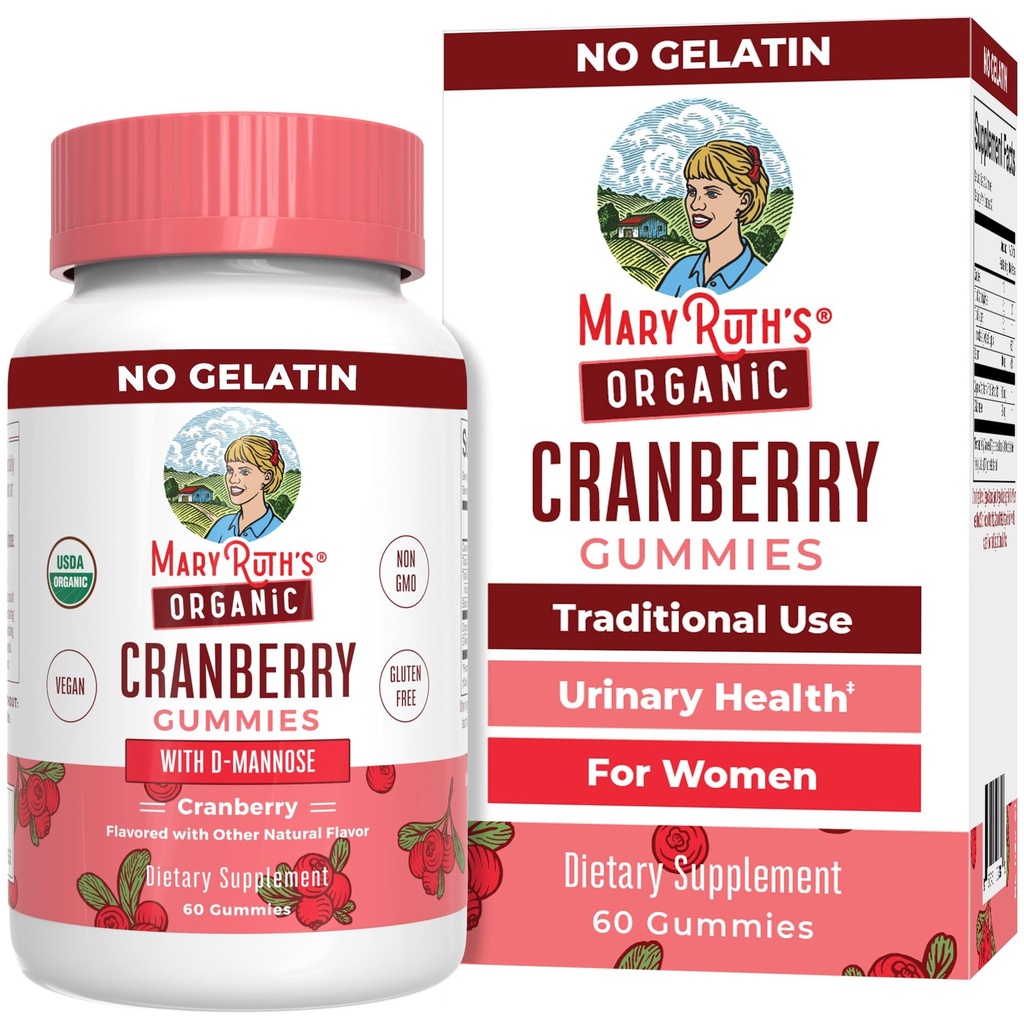 MaryRuth Organics Organic Cranberry Gummies - 500mg täydennysosa ... ...