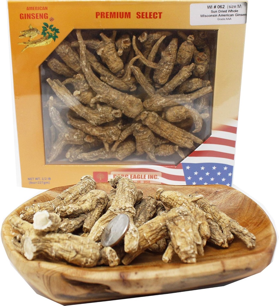 DOL Hand-Selected American Wisconsin Farmed Ginseng juuri keskikokoinen &suuri ...
