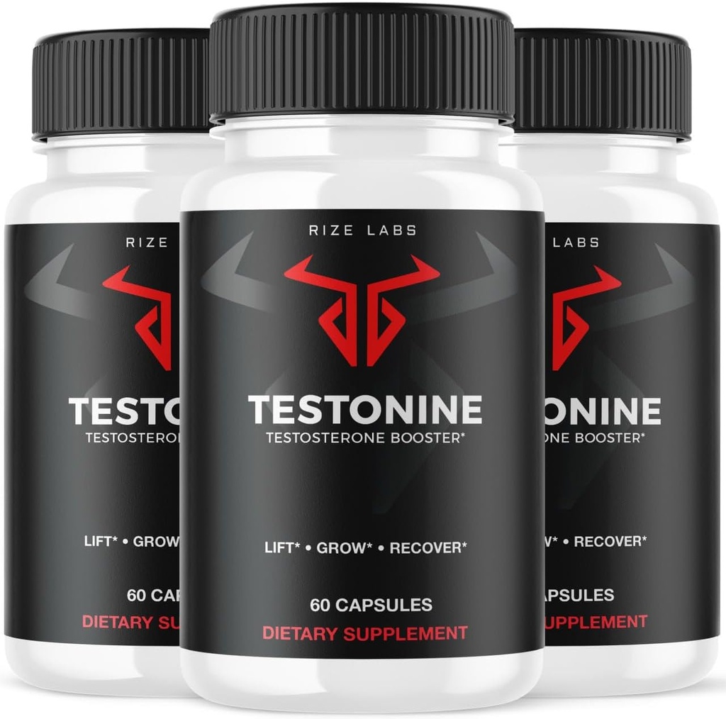 rize labs (3 pakkaus) Testonine Mies Supplement, Testonine Kapselit miehille, Testonine Maximum Strength Formula, Testonine Kaikki luonnolliset pilleri lihasvoimaa, Testonine Reviews (180 kapselia)