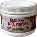 Punainen Ace 100% Certified Organic Beet Juice Supplement Powder/Nitric Oxide Booster/ Helps Stamina, No Sugar Added, Non GMO, 5.3 oz Jar