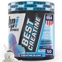 BPI Sports Best Creatiini - Creatiini Monohydraatti Powder for Men & Women, Himalajan Salt - Strength, Pump, Endurance, Lihaskasvu, Lihasmääritelmä - No Bloat - Snow Cone - 50 annosta - 10.58 Oz