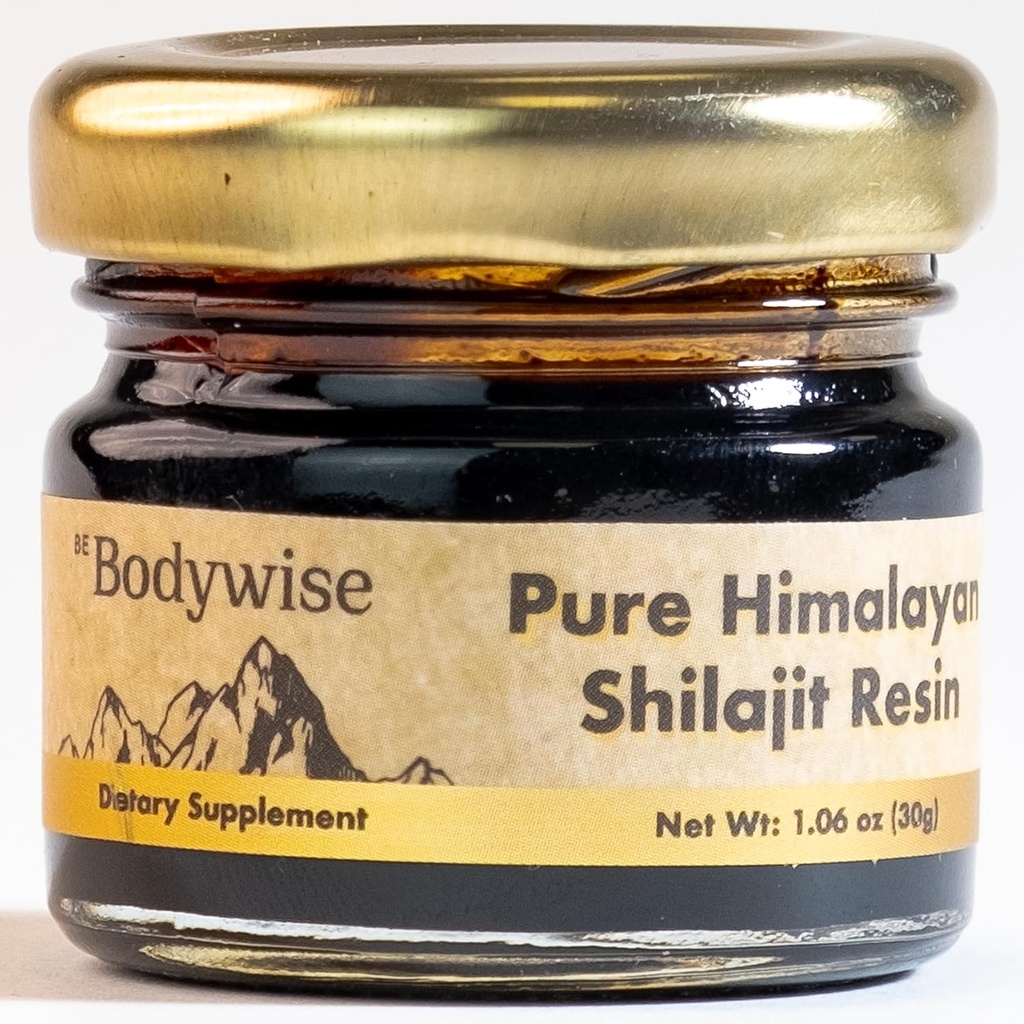 Be Bodywise Pure Himalayan Shilajit Resin I 600 mg I 75% + Fulvic Acid & 85 + Trace Minerals | Zero Sugar I Lab Tested I Heavy Metal Free I 100% Authentic & Natural, Organic I för Män & Kvinnor I 30 gm.