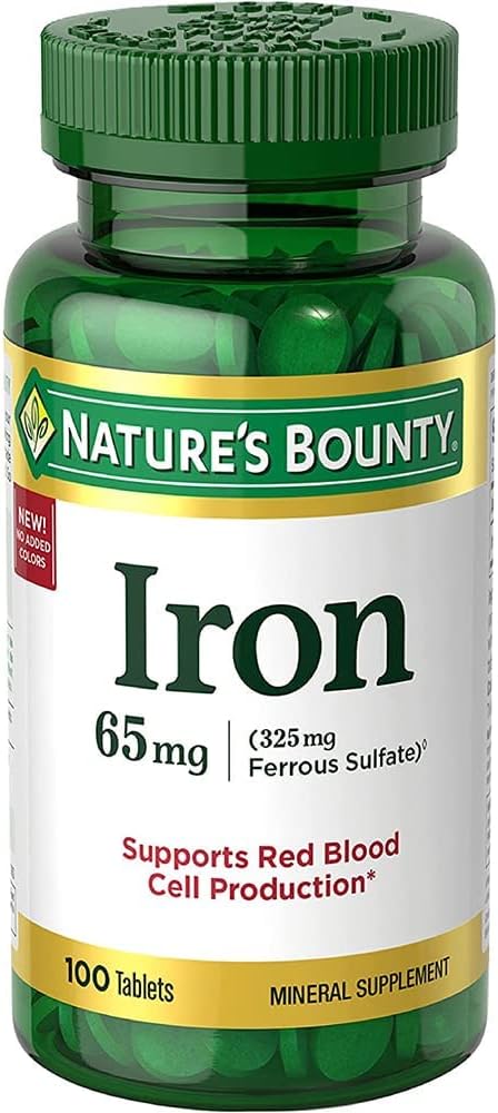 Rauta 65 mg, 325 mg Ferrous sulfaatti, 100 tablettia,...