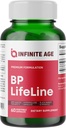 Infinite Age BP Lifeline Kapselit, 60 Count - Heart Health Support Supplement with GrapeSeed Extract, Nattokinaasi, Quercetin ja Magnesium - Valmistettu Yhdysvalloissa