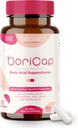 BoriCap - Boric Acid Suppositories for Women - 600 mg - Vaginal Health & Balance, kutina - Natural Relief - Feminine Care - Feminine Hygienia Tuotteet - Valmistettu Yhdysvalloissa Heale - 60 kapselia