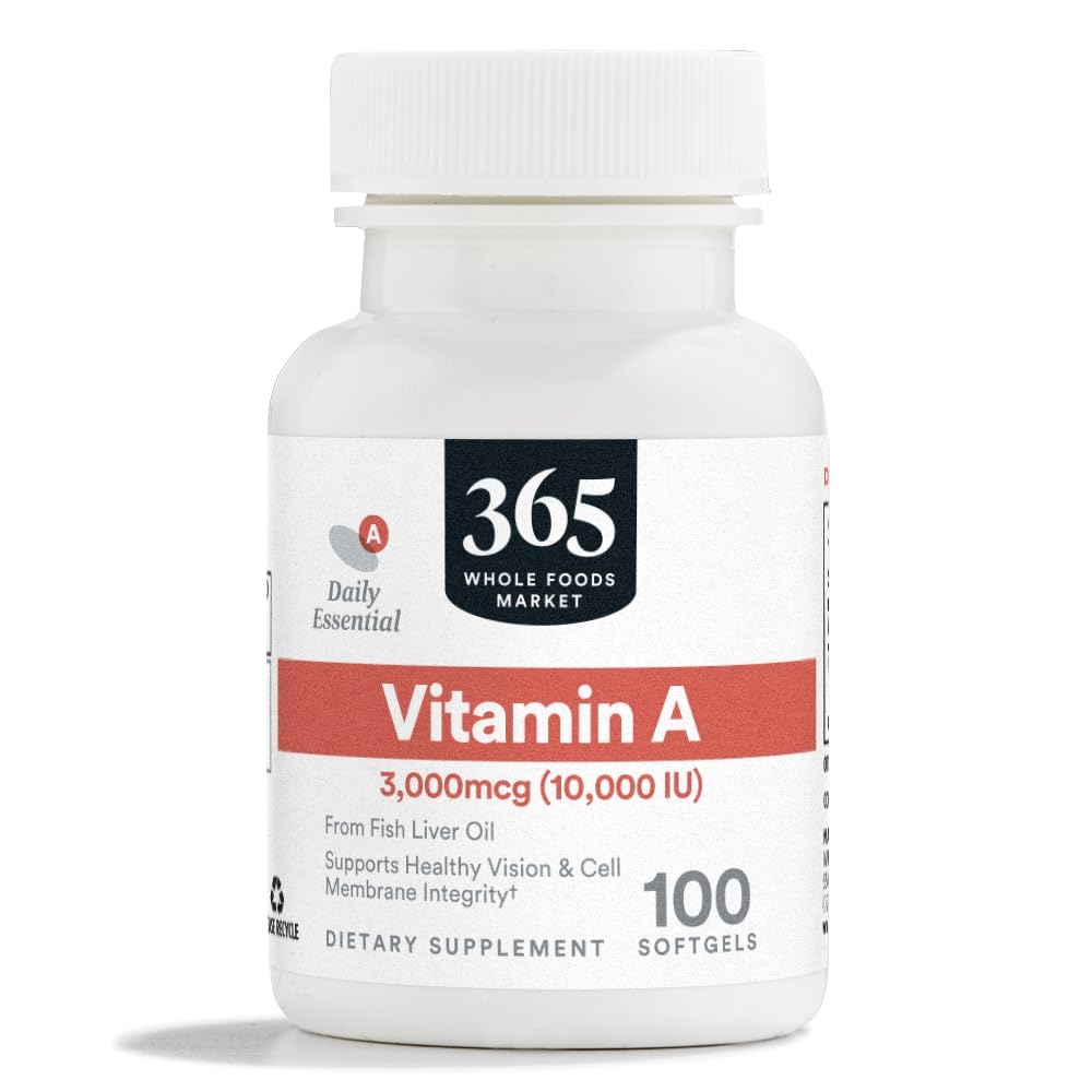 365 Whole Foods Market, A-vitamiini 10 000 IU, 100 CT