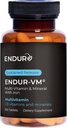 Endur-VM Multivitamiini & Mineraali (raudan kanssa), Päivittäinen monivitamiini Vital Minerals, B-vitamiini, D-vitamiini & Foolihappo, Gluteeniton, 150 tablettia