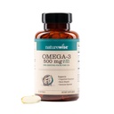 NatureWise Omega 3 Fish Oil - 500 mg per piller - EPA & DHA - Immune Support, Brain & Optimal Wellness - Gluten och Soy Free, Non-GMO - 60 Softgels
