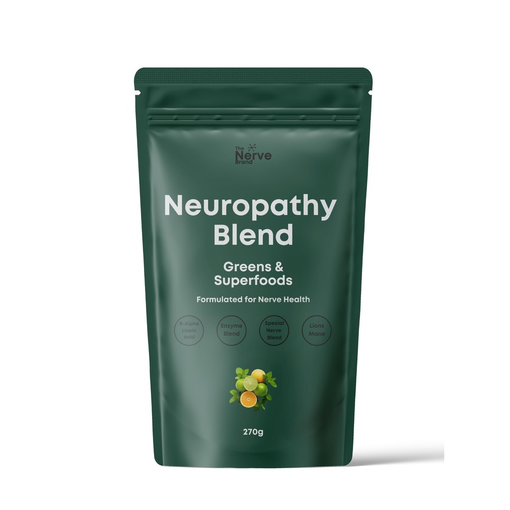 Nerve Brand Neuropathy Superfood Blend Greens Powder för perifer neuropati med 600mg R Alpha Lipoic Acid