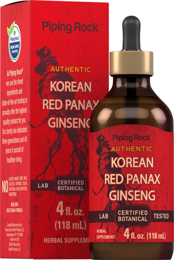 Piping Rock Korean Red Ginseng Liquid Extract 