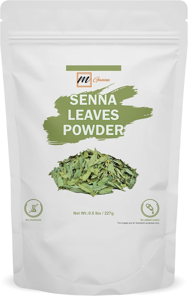 100% naturlig Senna pulver 0,5 LBS / 227 GMS (Cassia Angustifolia) för hälsa och hudvård