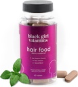 Musta tyttö vitamiinit - hiusten ruoka Biotiini täydentää kollageeni hiusten kasvua tukea, vegaaninen, Gluteeniton, 60ct