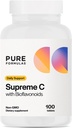 PureFormulas Supreme C with Bioflavonoids - 100 tablettia 1000 mg C-vitamiinia, Citrus Bioflavonoids Complex, Rose HIPS 