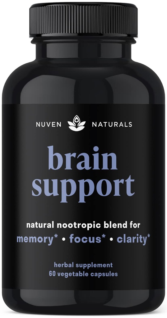 Aivojen tuki täydentää - Natural Memory and Focus Supplement with Lion... Mane, Ginkgo Biloba, Bacopa Monnieri & Ashwagandha juuri - Natural Nootropic & Brain Booster 60 kapselia
